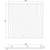 Mexen Linea 26 panel ścienny akustyczny 60 x 60 cm (4szt.), filc 9 mm, fornir techniczny, Ciemny Orzech - S110-60607-26-044