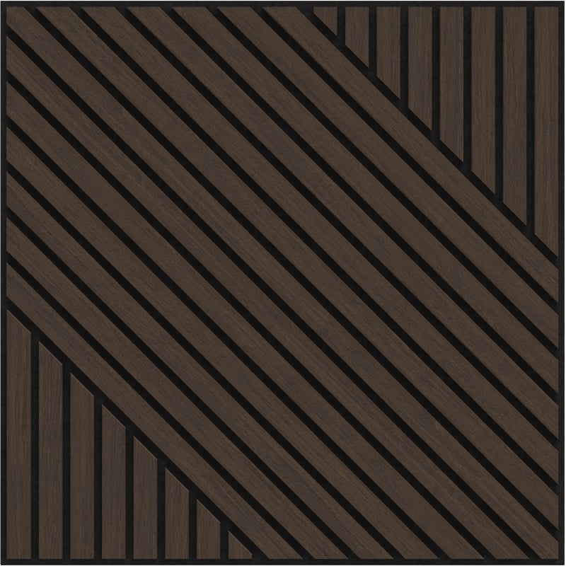 Mexen Linea 26 akustična stenska plošča 60 x 60 cm (4 kos), filc 9 mm, tehnični furnir, hrast Mocca - S110-60607-26-045