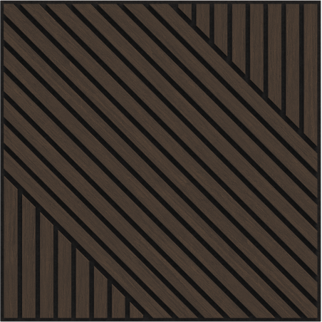 Mexen Linea 26 panel ścienny akustyczny 60 x 60 cm (4szt.), filc 9 mm, fornir techniczny, Dąb Mocca - S110-60607-26-045