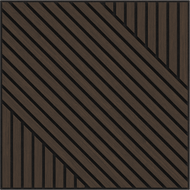 Mexen Linea 26 panel de pared acústico 60 x 60 cm (4uds.), fieltro 9 mm, chapa técnica, Roble Mocca - S110-60607-26-045