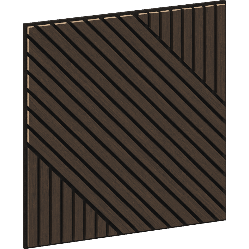 Mexen Linea 26 panel ścienny akustyczny 60 x 60 cm (4szt.), filc 9 mm, fornir techniczny, Dąb Mocca - S110-60607-26-045