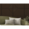 Mexen Linea 26 akustična stenska plošča 60 x 60 cm (4 kos), filc 9 mm, tehnični furnir, hrast Mocca - S110-60607-26-045