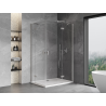 Mexen Mist-H Duo pivot shower cabin right 70 x 75 cm, transparent, brushed nickel - 8A5-070L-075P-97-00