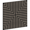 Mexen Linea 02 akustisches Wandpaneel 60 x 60 cm (4 Stk.), Filz 9 mm, technisches Furnier, Graueiche - S110-60607-02-043