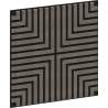 Mexen Linea 02 panel ścienny akustyczny 60 x 60 cm (4szt.), filc 9 mm, fornir techniczny, Szary Dąb - S110-60607-02-043
