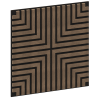 Mexen Linea 02 akustisk väggpanel 60 x 60 cm (4 st.), filt 9 mm, teknisk faner, Mörk Valnöt - S110-60607-02-044