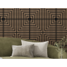 Mexen Linea 02 painel de parede acústico 60 x 60 cm (4 unidades), feltro 9 mm, folha técnica, Noz Escuro - S110-60607-02-044