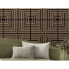 Mexen Linea 02 panel de pared acústico 60 x 60 cm (4 uds.), fieltro 9 mm, chapa técnica, Nogal Oscuro - S110-60607-02-044