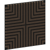 Mexen Linea 02 panel ścienny akustyczny 60 x 60 cm (4szt.), filc 9 mm, fornir techniczny, Dąb Mocca - S110-60607-02-045