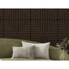 Mexen Linea 02 Panneau mural acoustique 60 x 60 cm (4 pcs), feutre 9 mm, placage technique, Chêne Mocca - S110-60607-02-045