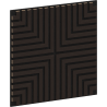 Mexen Linea 02 akustiska siena panelis 60 x 60 cm (4 gab.), filcs 9 mm, tehniskais finieris, Melns Ozols - S110-60607-02-046