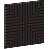 Mexen Linea 02 panel ścienny akustyczny 60 x 60 cm (4szt.), filc 9 mm, fornir techniczny, Czarny Dąb - S110-60607-02-046