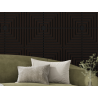 Mexen Linea 02 panel de pared acústico 60 x 60 cm (4 uds.), fieltro 9 mm, chapa técnica, Roble Negro - S110-60607-02-046