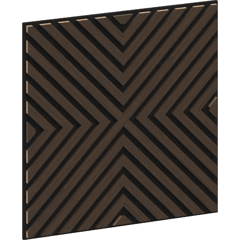 Mexen Linea 01 panel ścienny akustyczny 60 x 60 cm (4szt.), filc 9 mm, fornir techniczny, Dąb Mocca - S110-60607-01-045