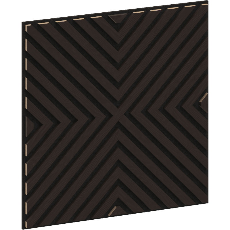 Mexen Linea 01 akustiskais sienas panelis 60 x 60 cm (4 gab.), filcs 9 mm, tehniska finieris, Melns Ozols - S110-60607-01-046