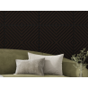 Mexen Linea 01 panel ścienny akustyczny 60 x 60 cm (4szt.), filc 9 mm, fornir techniczny, Czarny Dąb - S110-60607-01-046