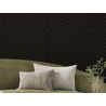 Mexen Linea 01 pannello acustico da parete 60 x 60 cm (4 pezzi), feltro 9 mm, impiallacciatura tecnica, Quercia Nera