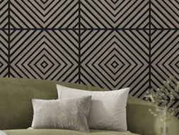 Mexen Linea 03 panel ścienny akustyczny 60 x 60 cm (4szt.), filc 9 mm, fornir techniczny, Szary Dąb - S110-60607-03-043