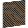 Mexen Linea 03 panel ścienny akustyczny 60 x 60 cm (4szt.), filc 9 mm, fornir techniczny, Ciemny Orzech - S110-60607-03-044