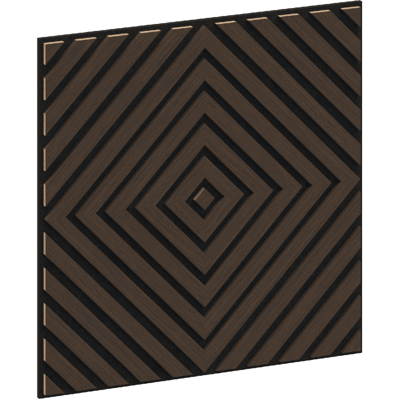 Mexen Linea 03 panel ścienny akustyczny 60 x 60 cm (4szt.), filc 9 mm, fornir techniczny, Dąb Mocca - S110-60607-03-045