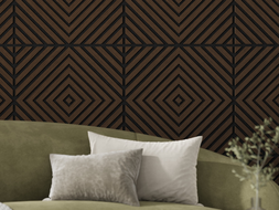 Mexen Linea 03 panel ścienny akustyczny 60 x 60 cm (4szt.), filc 9 mm, fornir techniczny, Dąb Mocca - S110-60607-03-045