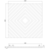 Mexen Linea 03 panel ścienny akustyczny 60 x 60 cm (4szt.), filc 9 mm, fornir techniczny, Dąb Mocca - S110-60607-03-045