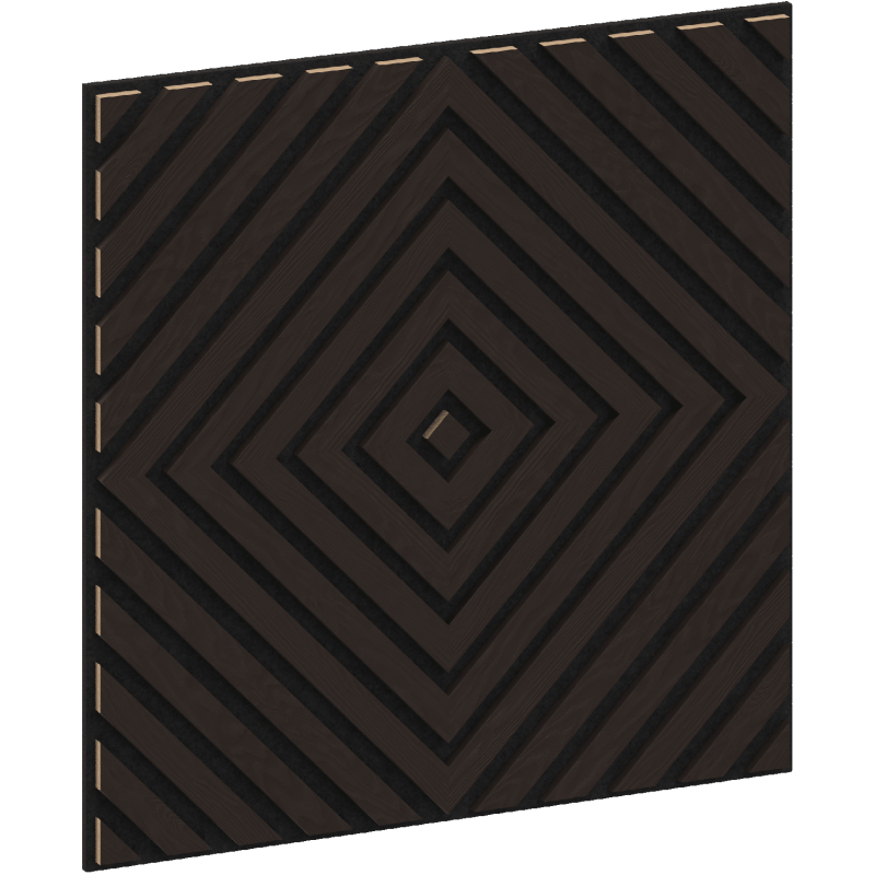 Mexen Linea 03 panel ścienny akustyczny 60 x 60 cm (4szt.), filc 9 mm, fornir techniczny, Czarny Dąb - S110-60607-03-046