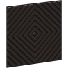 Mexen Linea 03 akoestisch muurpaneel 60 x 60 cm (4st.), vilt 9 mm, technisch fineer, Zwarte Eik - S110-60607-03-046