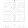 Mexen Linea 05 panel ścienny akustyczny 60 x 60 cm (4szt.), filc 9 mm, fornir techniczny, Szary Dąb - S110-60607-05-043