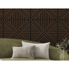 Mexen Linea 05 akustična stenska plošča 60 x 60 cm (4 kos), filc 9 mm, tehnični furnir, hrast Mocca - S110-60607-05-045