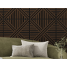Mexen Linea 05 pannello da parete acustico 60 x 60 cm (4 pz.), feltro 9 mm, impiallacciatura tecnica, Quercia Mocca