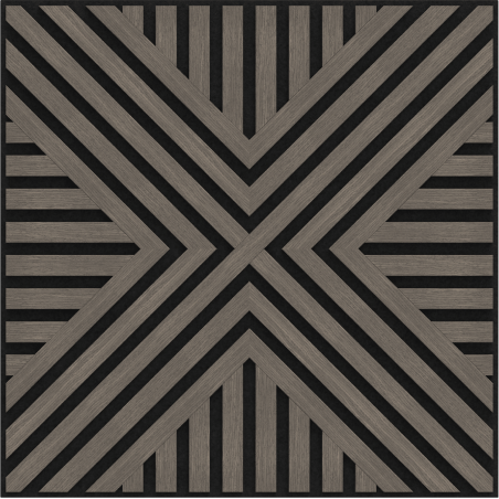 Mexen Linea 06 panel ścienny akustyczny 60 x 60 cm (4szt.), filc 9 mm, fornir techniczny, Szary Dąb - S110-60607-06-043