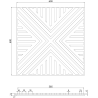 Mexen Linea 06 panel ścienny akustyczny 60 x 60 cm (4szt.), filc 9 mm, fornir techniczny, Szary Dąb - S110-60607-06-043