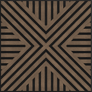 Mexen Linea 06 panel de pared acústico 60 x 60 cm (4 unidades), fieltro 9 mm, chapa técnica, Nogal Oscuro - S110-60607-06-044