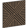 Mexen Linea 06 akustična stenska plošča 60 x 60 cm (4 kosi), filc 9 mm, tehnični furnir, Temni Oreh - S110-60607-06-044