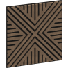 Mexen Linea 06 Akustik-Wandpaneel 60 x 60 cm (4 Stück), Filz 9 mm, technisches Furnier, Dunkle Nuss - S110-60607-06-044