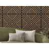 Mexen Linea 06 akustična stenska plošča 60 x 60 cm (4 kosi), filc 9 mm, tehnični furnir, Temni Oreh - S110-60607-06-044
