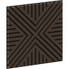 Mexen Linea 06 akoestisch wandpaneel 60 x 60 cm (4st.), vilt 9 mm, technisch fineer, Mocca Eik - S110-60607-06-045