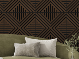 Mexen Linea 06 panel ścienny akustyczny 60 x 60 cm (4szt.), filc 9 mm, fornir techniczny, Dąb Mocca - S110-60607-06-045