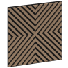 Mexen Linea 01 pannello da parete acustico 60 x 60 cm (4 pz), feltro 9 mm, impiallacciatura tecnica, Noce Chiaro