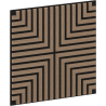 Mexen Linea 02 ηχοαπορροφητικό πάνελ τοίχου 60 x 60 cm (4τμχ.), τσόχα 9 mm, τεχνικό