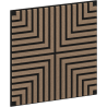 Mexen Linea 02 panel ścienny akustyczny 60 x 60 cm (4szt.), filc 9 mm, fornir techniczny, Jasny Orzech - S110-60607-02-047