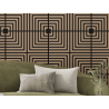 Mexen Linea 02 panel de pared acústico 60 x 60 cm (4 piezas), fieltro de 9 mm, chapa técnica, Nogal Claro - S110-60607-02-047