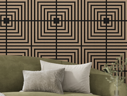 Mexen Linea 02 panel ścienny akustyczny 60 x 60 cm (4szt.), filc 9 mm, fornir techniczny, Jasny Orzech - S110-60607-02-047