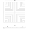 Mexen Linea 02 panel ścienny akustyczny 60 x 60 cm (4szt.), filc 9 mm, fornir techniczny, Jasny Orzech - S110-60607-02-047
