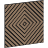 Mexen Linea 03 akoestisch wandpaneel 60 x 60 cm (4 stuks), vilt 9 mm, technisch fineer, Licht Notenhout - S110-60607-03-047