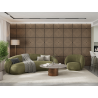Mexen Linea 03 akoestisch wandpaneel 60 x 60 cm (4 stuks), vilt 9 mm, technisch fineer, Licht Notenhout - S110-60607-03-047