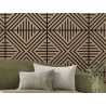 Mexen Linea 06 akustinen seinäpaneeli 60 x 60 cm (4kpl.), huopa 9 mm, tekninen viilu, Vaalea Pähkinä - S110-60607-06-047