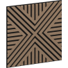 Mexen Linea 06 akustisk väggpanel 60 x 60 cm (4st.), filt 9 mm, teknisk faner, Ljus Valnöt - S110-60607-06-047
