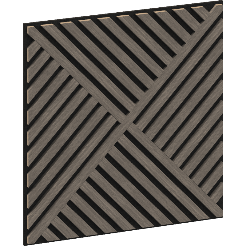 Mexen Linea 08 panel ścienny akustyczny 60 x 60 cm (4szt.), filc 9 mm, fornir techniczny, Szary Dąb - S110-60607-08-043